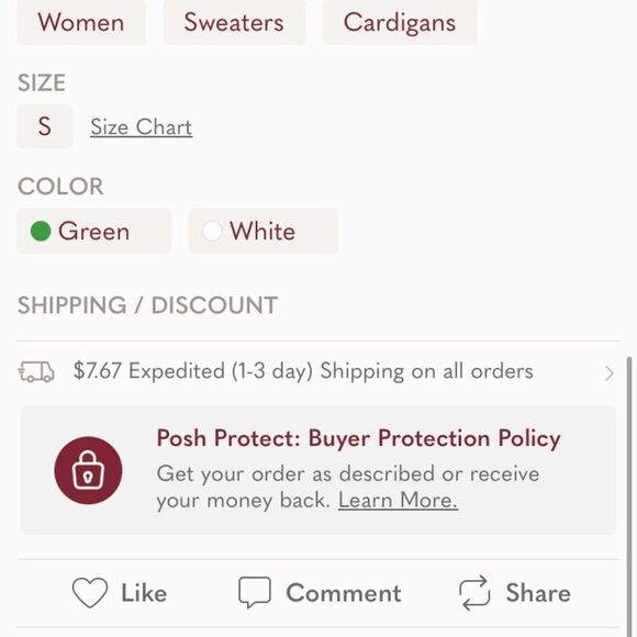 New York & Co SMALL Green & White Argyle Sweater - Picture 6 of 6